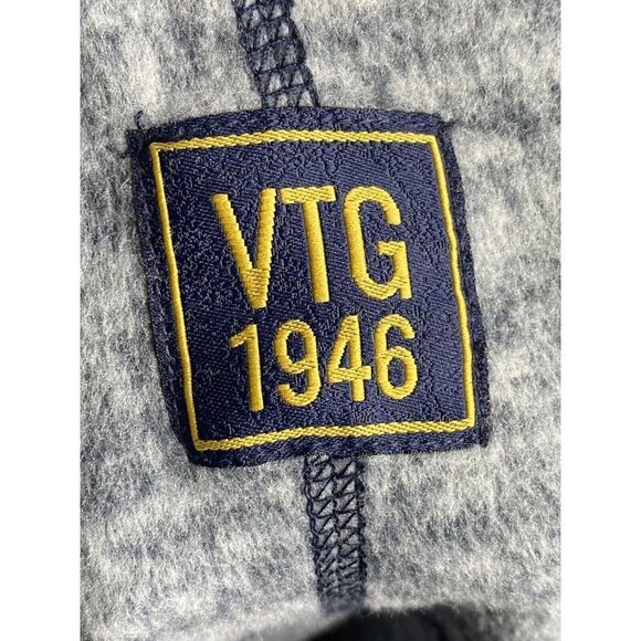 Vintage 1946 Washed Stoned Beaten Mens Space Dyed Fleece‎ Quarter Zip Sweatshirt - Picture 6 of 10